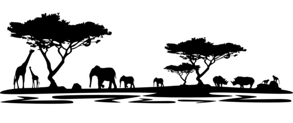 Die Silhouette Afrikas