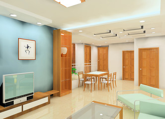 a kind of interior design plan (living room)