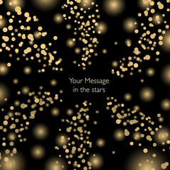 Your message on a background with a burst of stars and light