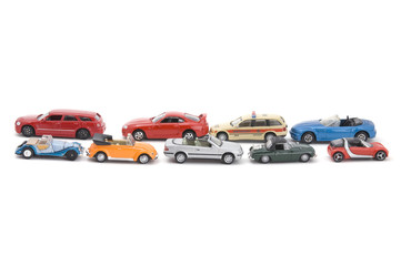 Fototapeta premium model toy car on white