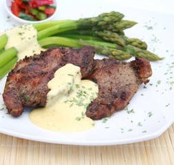 fleisch mit spargel