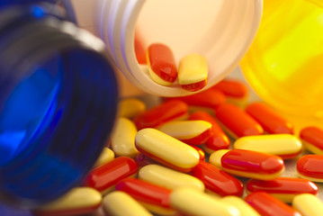 Red and yellow capsules