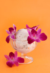 ice cream and orchids