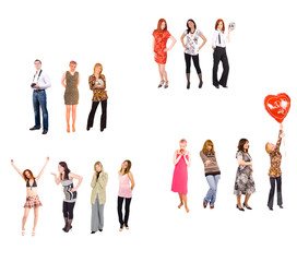 Fototapeta premium 2 groups of multiple people