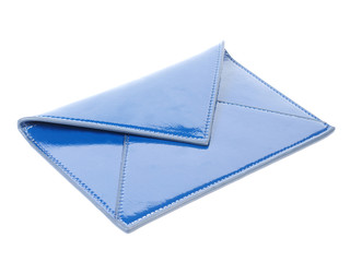 blue leather envelope