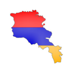vector map and flag of armenia