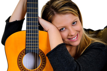 Woman music guitar