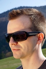 Good looking boy with sunglasses