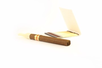 cigar and match