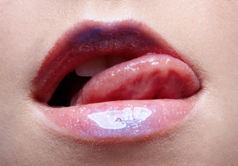 girl's lips