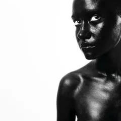 Fotobehang Made up black woman © Egor Mayer