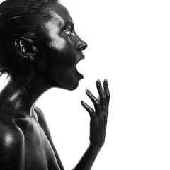 Foto op Plexiglas Opgemaakte zwarte vrouw © Egor Mayer