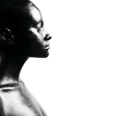 Wandaufkleber Made up black woman © Egor Mayer