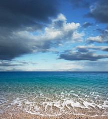 Obrazy na Szkle  Burzowe chmury nad morzem