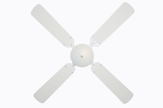Ceiling fan isolated on white