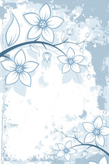 Grunge floral background