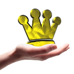 Krone auf Hand