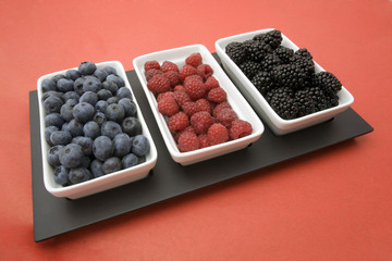 berries in bowls