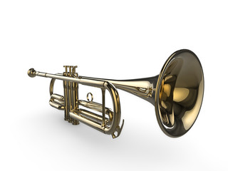 Shiny 3d trumpet