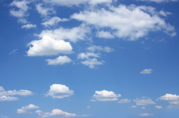 Naklejka na ściany i meble Blue sky with with white clouds