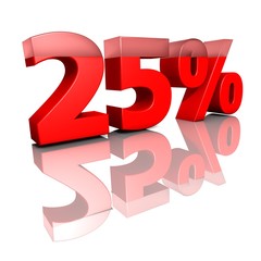 25% percent discount price off