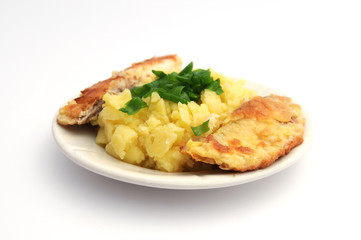 Fish and mashed potatoes