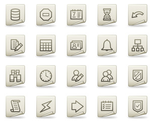 Database web icons, document series