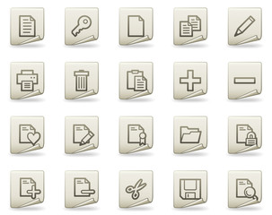 Document web icons, document series