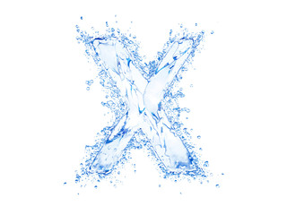 Naklejka na ściany i meble Water splash letter. With clipping path in an original size.