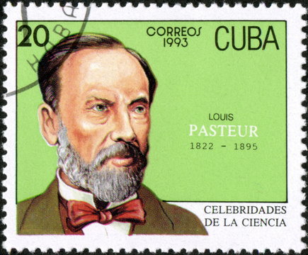 Cuba. Correios 1993. Louis Pasteur. Timbre postal.