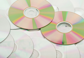 Background from the compact discs of CD and DVD
