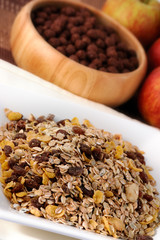 Muesli with decoration