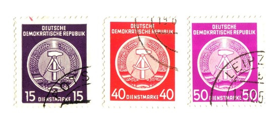 DDR, east Germany, three old  stamps