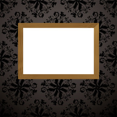 wood picture frame black