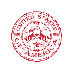 United States of America grunge rubber stamp