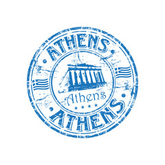Athens grunge rubber stamp