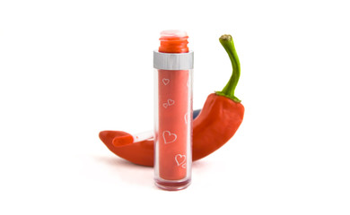 lip gloss with chili pepper