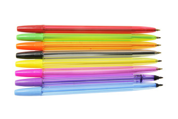 Row of Ballpoint Pens