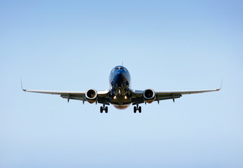 Closeup Of Landing Airliner