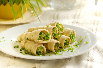 Fresh rolled crispy cookies
