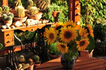 Fototapeta na wymiar Sonnenblumen Dekoration