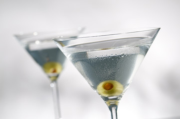 martini with olive