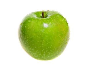 wet green apple