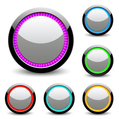 Original glossy buttons for web design.