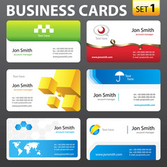 Business card set.