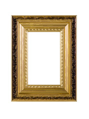 golden picture frame with clipping path
