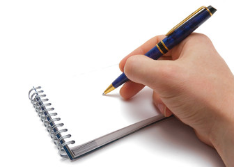Man hand, pen and notebook with empty space for writing.jpg