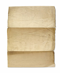 Old folded, faded paper