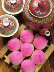 Fototapeta premium traditional peach buns