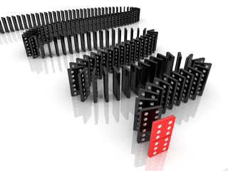 series object on white: isolated -dominoes